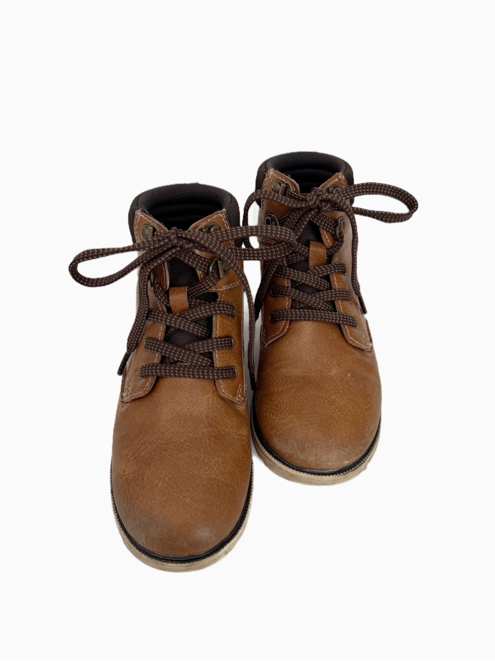 Crown Vintage James Kids Brown Lace-Up Ankle Boots Size 13 - Picture 9 of 9